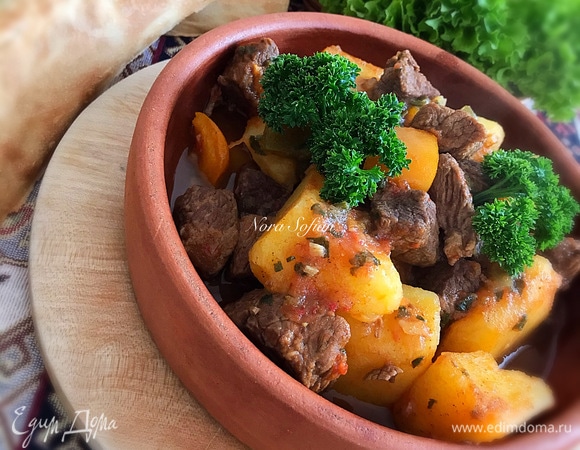 Мясо в овощном соусе, пошаговый рецепт на ккал, фото, ингредиенты - Стелла