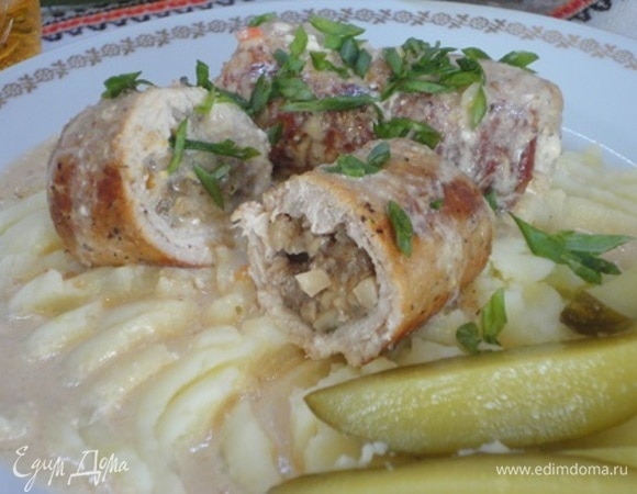 Свинина в сливочно-грибном соусе , пошаговый рецепт на ккал, фото, ингредиенты - Оксана Чуб