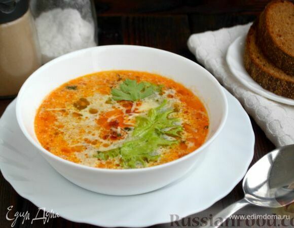 Быстрый овощной суп с фаршем
