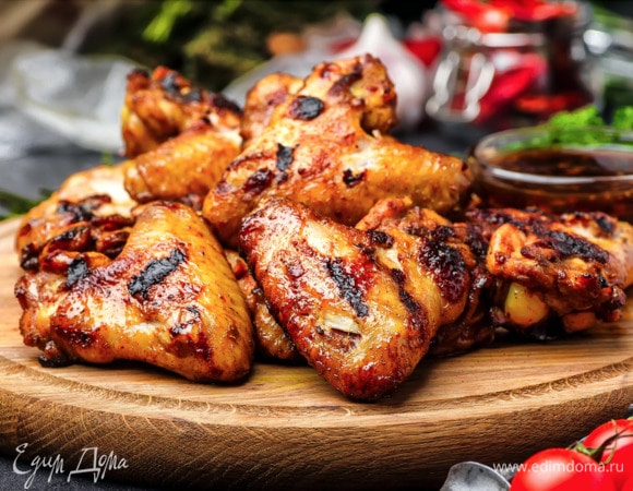 Запеченные куриные крылышки в духовке рецепт с фото пошагово