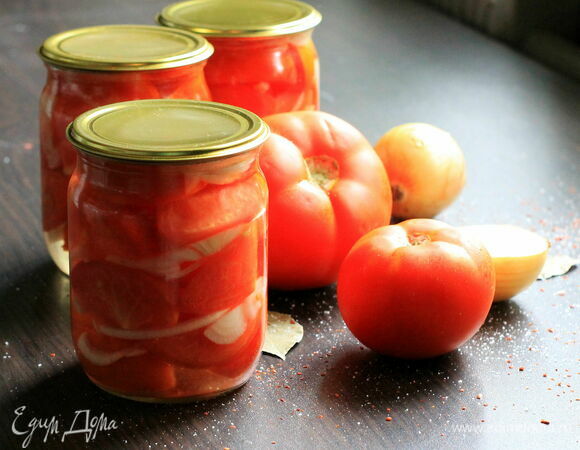 Салаты из помидор на зиму – рецепты: