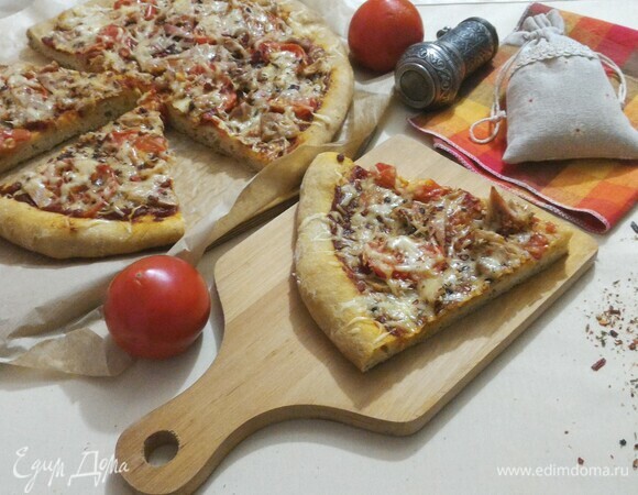 Быстрая пицца на готовой основе – пошаговый рецепт приготовления с фото