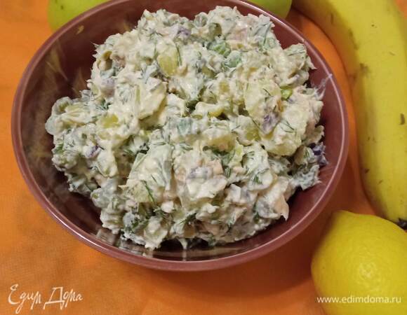 Салат с картошкой, копченой рыбой и огурцом – пошаговый рецепт приготовления с фото