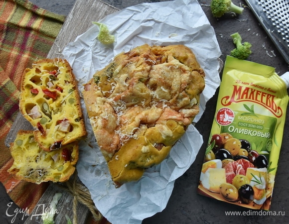 Пирог-пицца на майонезе