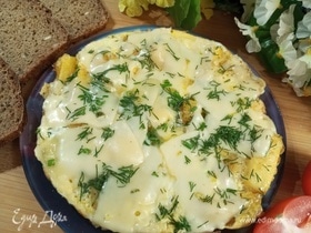 Кабачки с яйцами и сыром