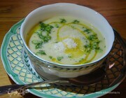 Суп-пюре из фенхеля с картофелем и луком-пореем