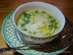 Суп-пюре из фенхеля с картофелем и луком-пореем