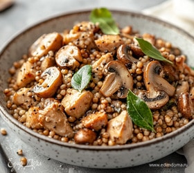 Гречка с курицей и грибами