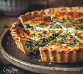 Киш со шпинатом и сыром