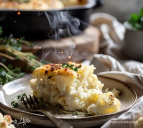 Запеканка из цветной капусты с сыром и сливками