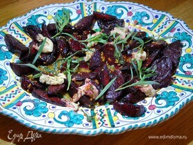 Запеченная свекла с тимьяном и горчичной заправкой