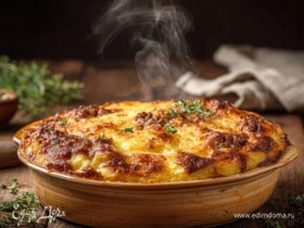 Картофельная запеканка с мясным фаршем и сыром