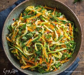 Свежие кабачки по корейски