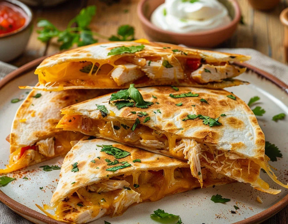 Кесадилья с курицей и сыром