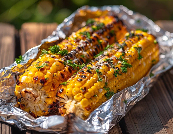 Кукуруза в духовке с чесночным маслом Кукуруза в духовке с чесночным маслом