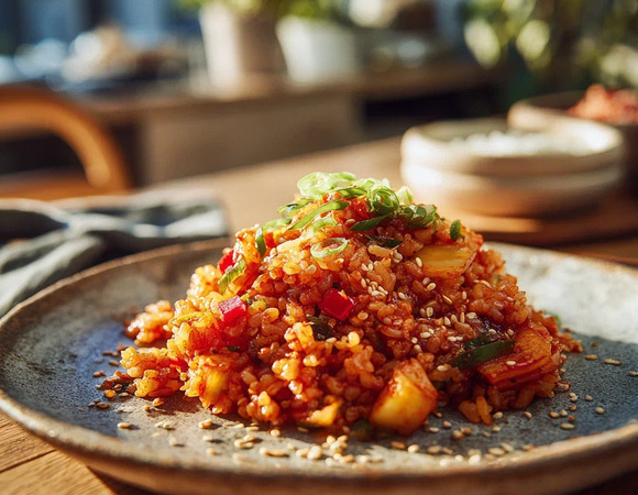 Жареный рис с кимчи