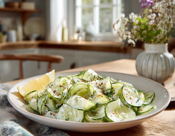 Венгерский салат из огурцов