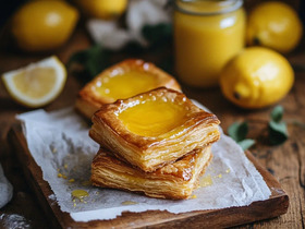 Слойки с лимонным курдом