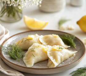 Вареники из трески с лимоном и укропом