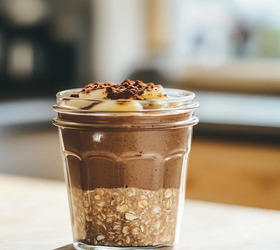 Шоколадно-банановая овсянка в банке