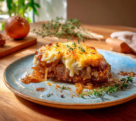 Мясо по-французски с луком