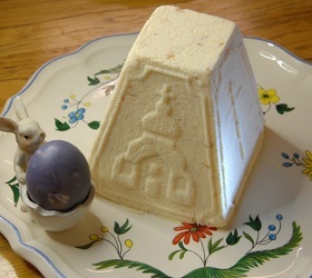 Заварная пасха на желтках с апельсиновыми цукатами