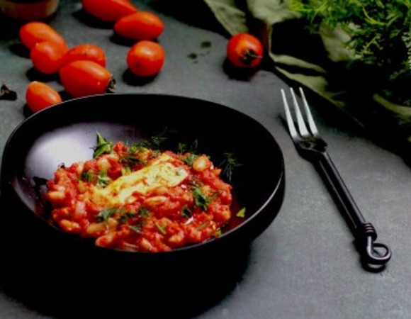 Овощное рагу с сыром халлуми Овощное рагу с сыром халлуми