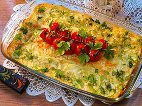 Овощи под молочным соусом
