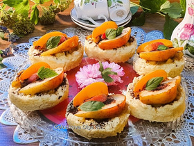 Запечённая пшённая каша с фруктами